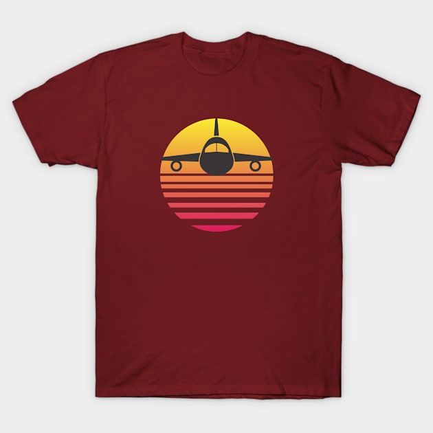 Aviation, Sunset T-Shirt by Shafeek